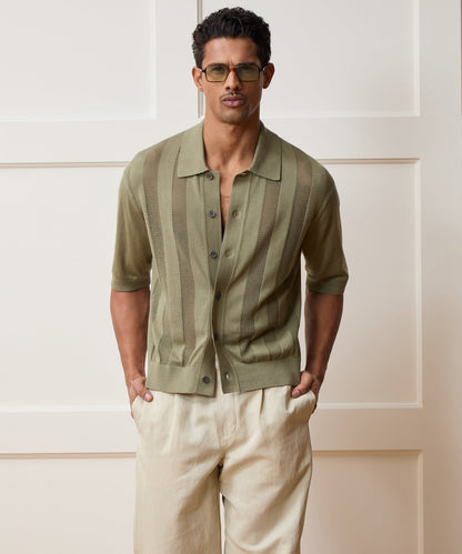 Todd Snyder Miles Sweater Polo - Oakmoss