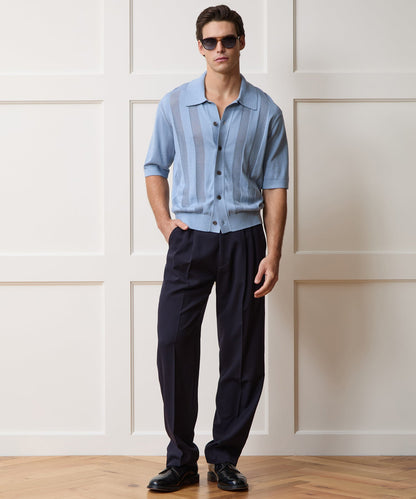 Todd Snyder Miles Sweater Polo - Steel Blue