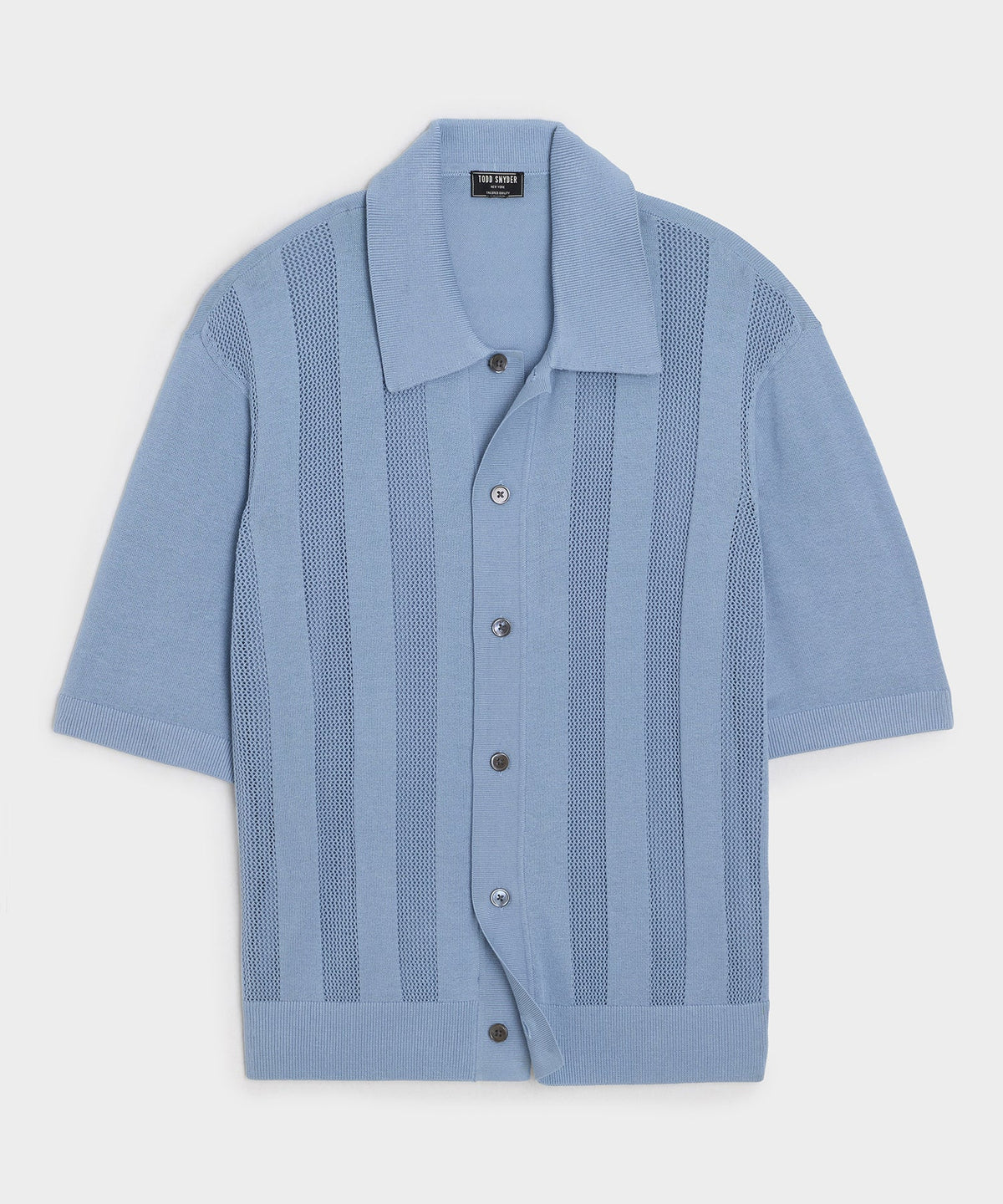 Todd Snyder Miles Sweater Polo - Steel Blue
