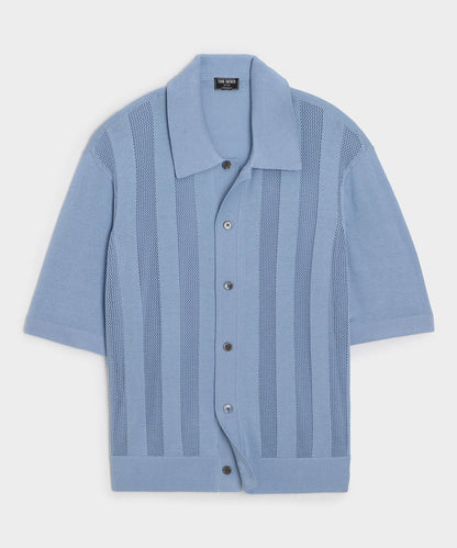Todd Snyder Miles Sweater Polo - Steel Blue