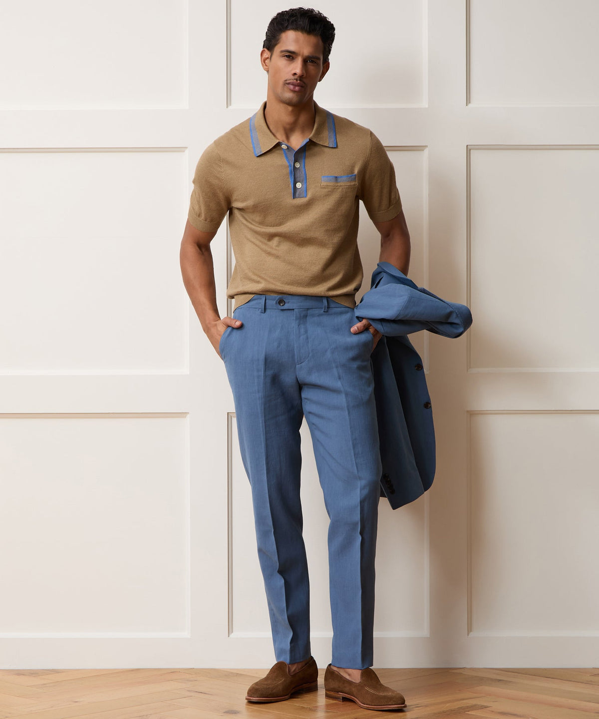 Todd Snyder Mojave Sweater Polo - Baja Dunes