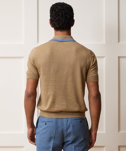 Todd Snyder Mojave Sweater Polo - Baja Dunes