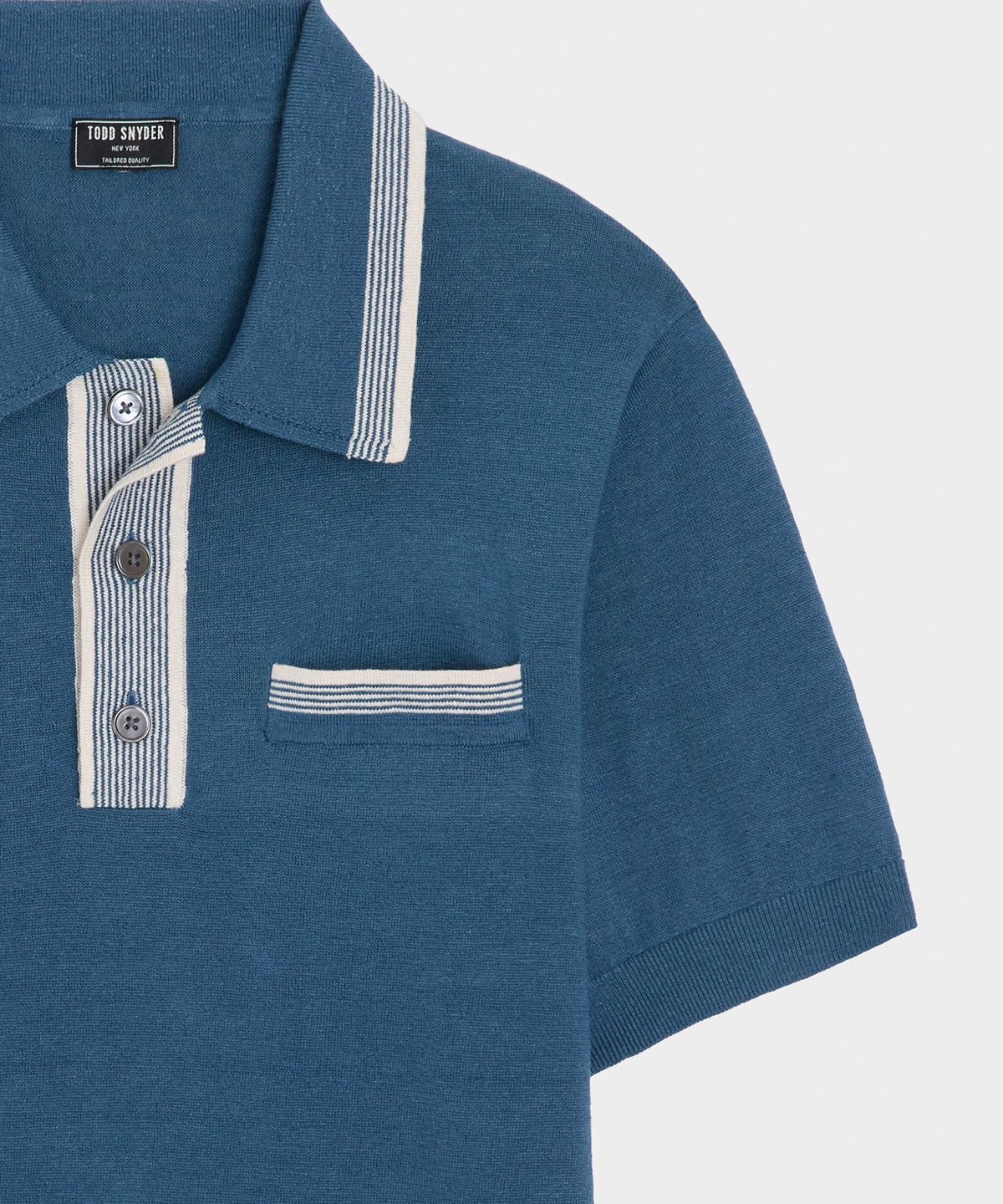 Todd Snyder Mojave Sweater Polo - Forest Shade