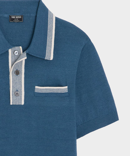 Todd Snyder Mojave Sweater Polo - Forest Shade