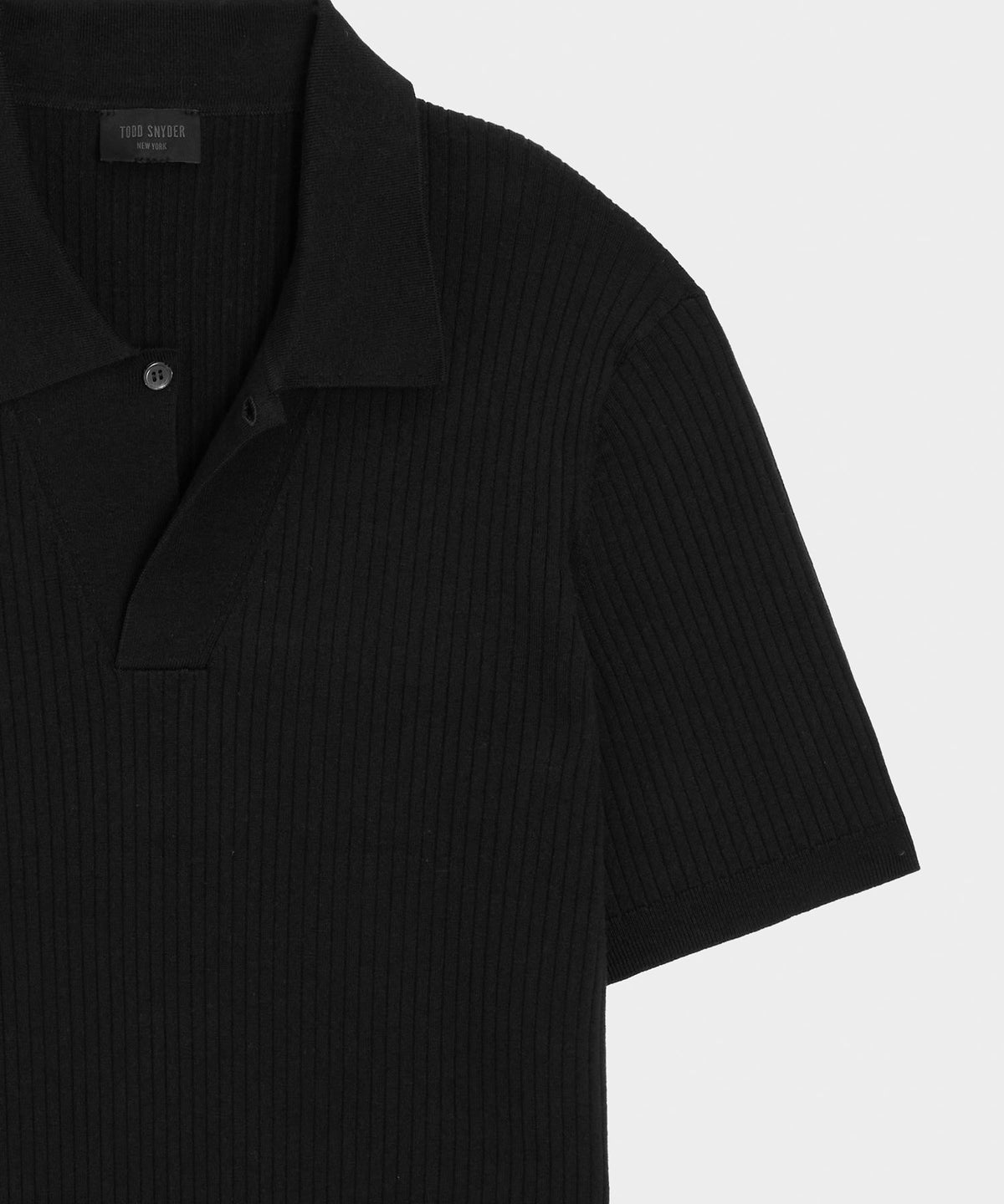Todd Snyder Cotton-Cashmere Sweater Polo - Black
