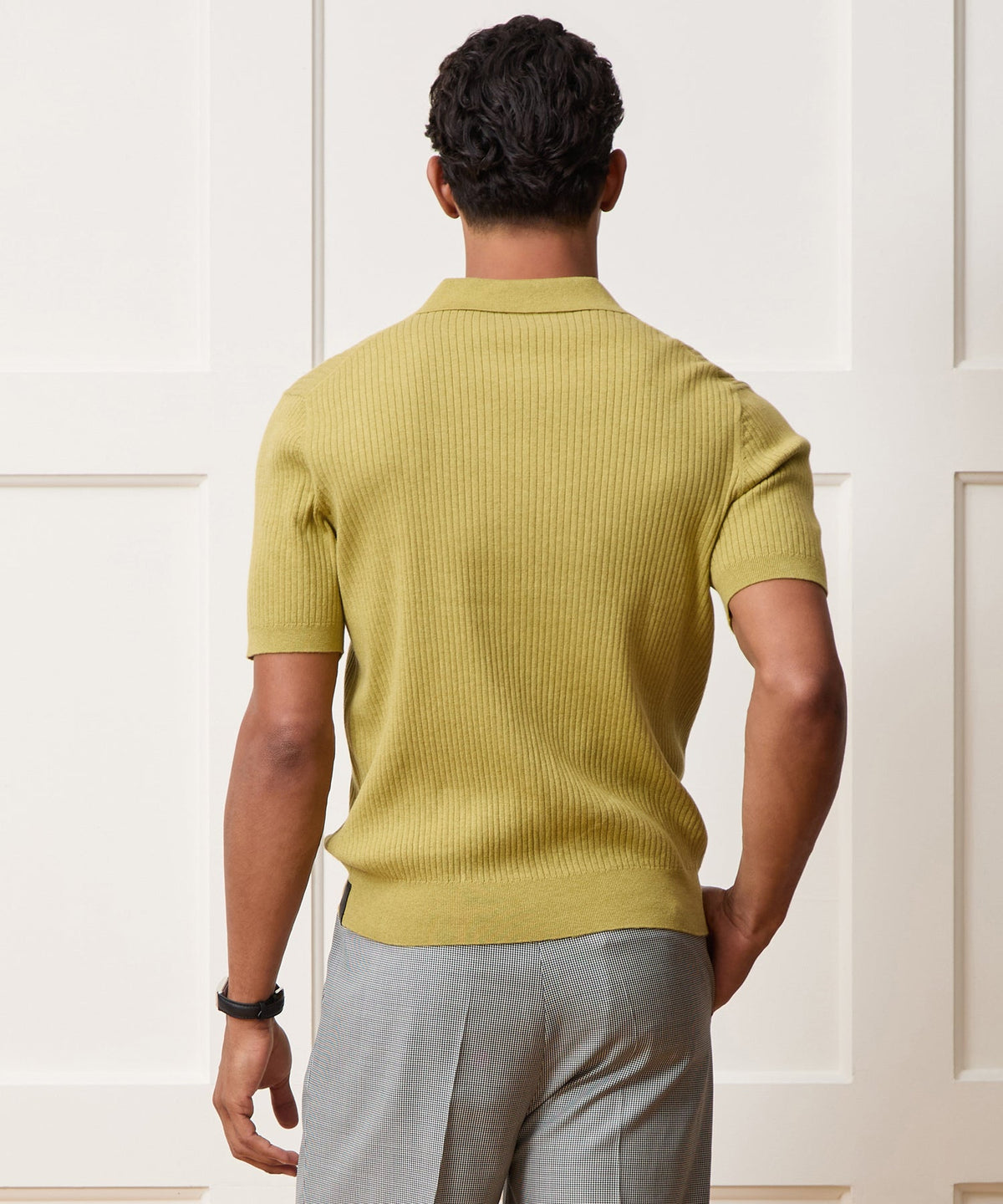 Todd Snyder Cotton-Cashmere Sweater Polo - Green Leaf