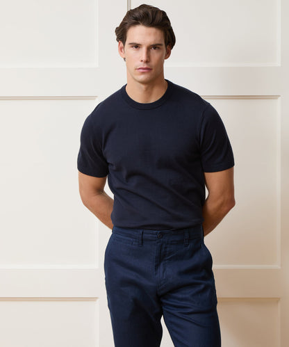 Todd Snyder Cotton-Cashmere Sweater Tee - Navy
