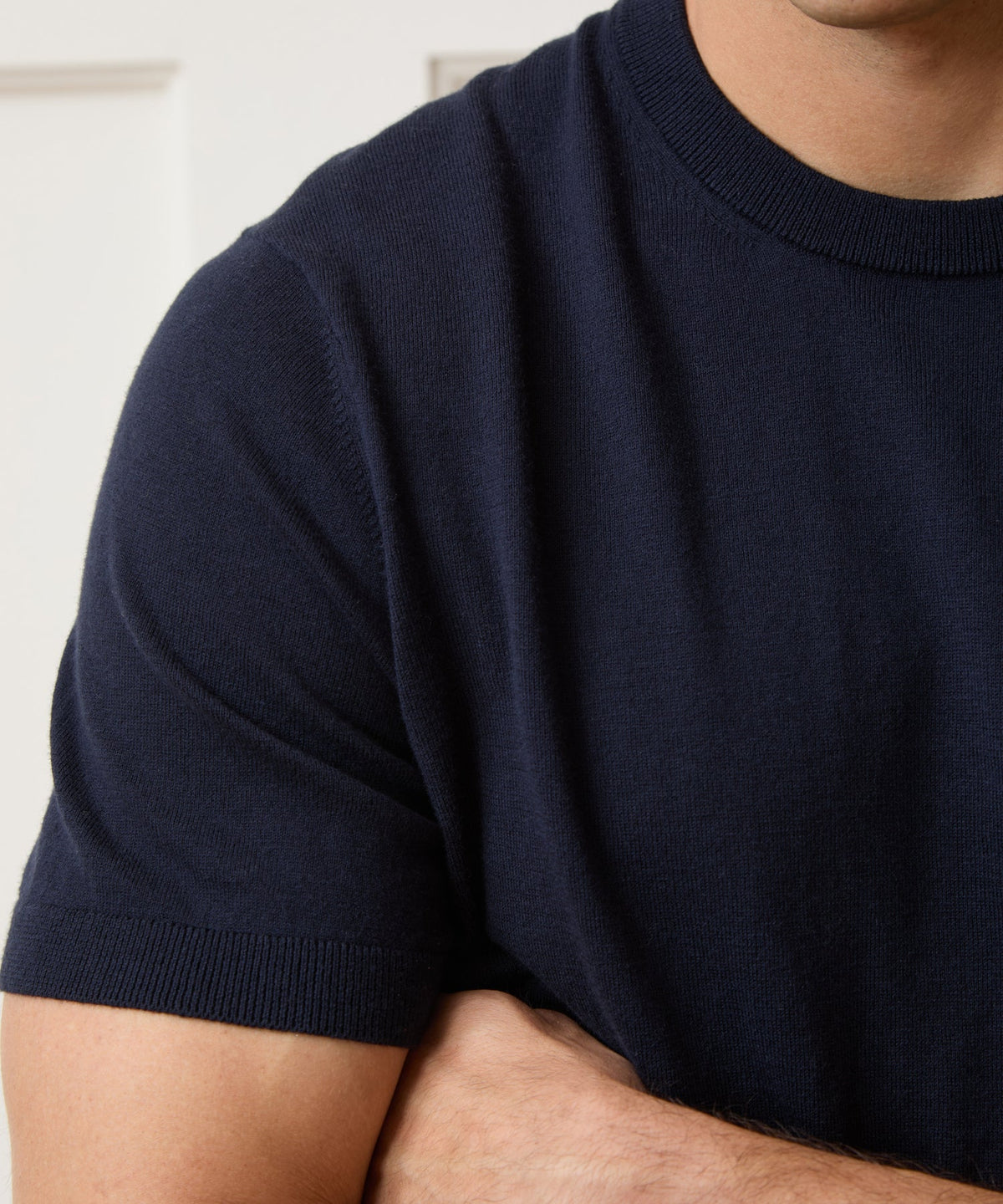 Todd Snyder Cotton-Cashmere Sweater Tee - Navy