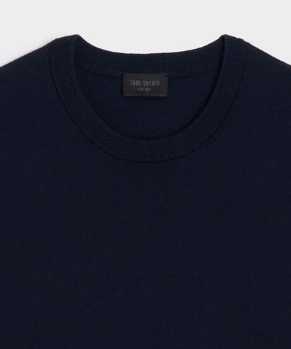 Todd Snyder Cotton-Cashmere Sweater Tee - Navy