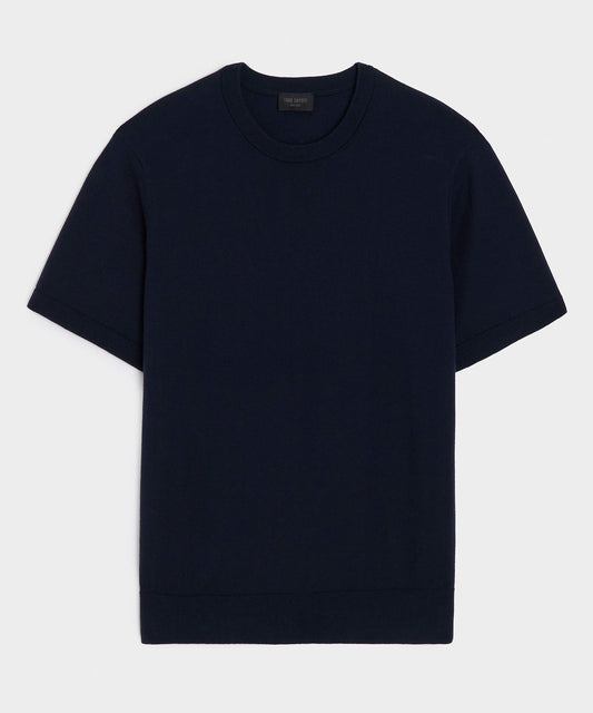 Todd Snyder Cotton-Cashmere Sweater Tee - Navy