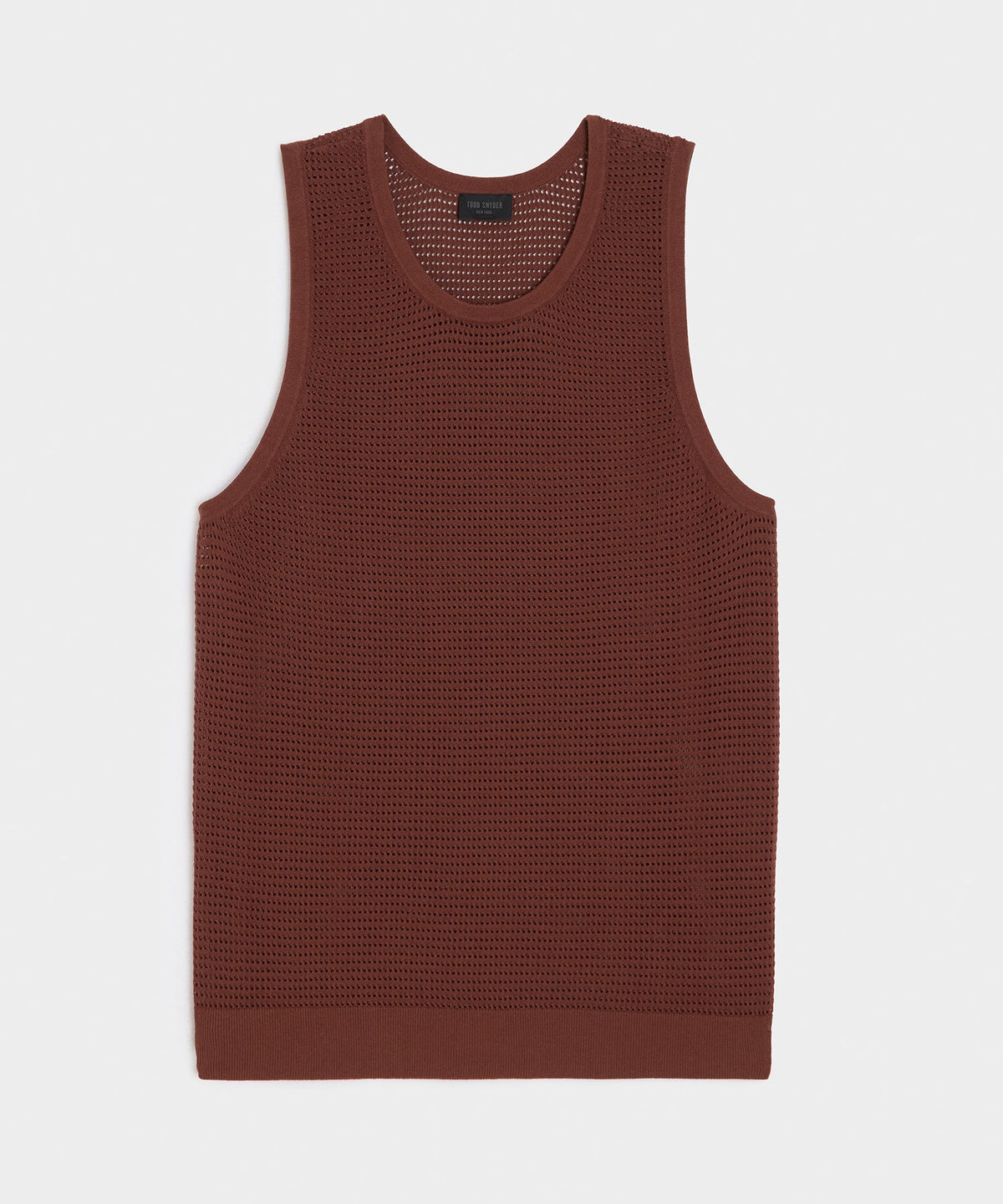 Todd Snyder Luxe Mesh Tank - Chocolate Cherry