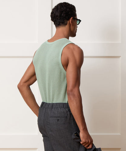 Todd Snyder Luxe Mesh Tank - Faded Jade