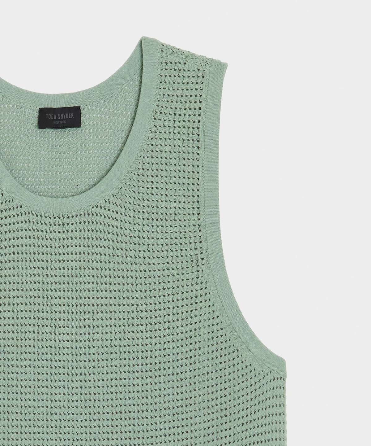 Todd Snyder Luxe Mesh Tank - Faded Jade