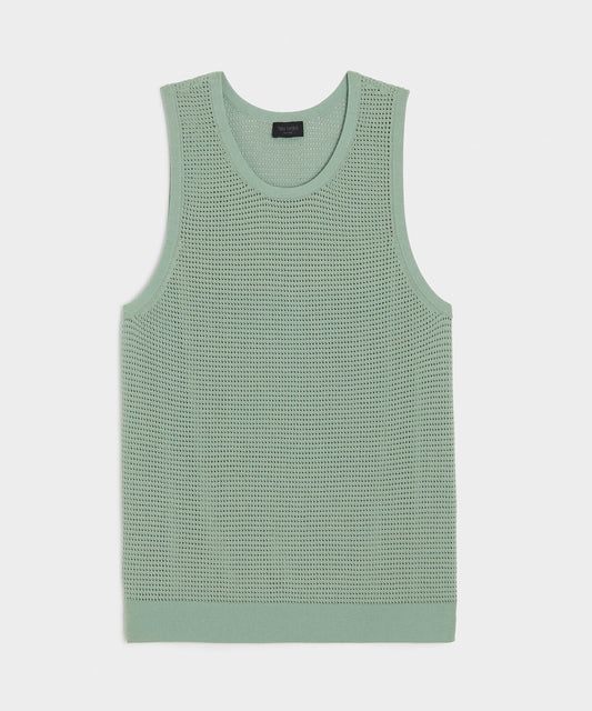 Todd Snyder Luxe Mesh Tank - Faded Jade