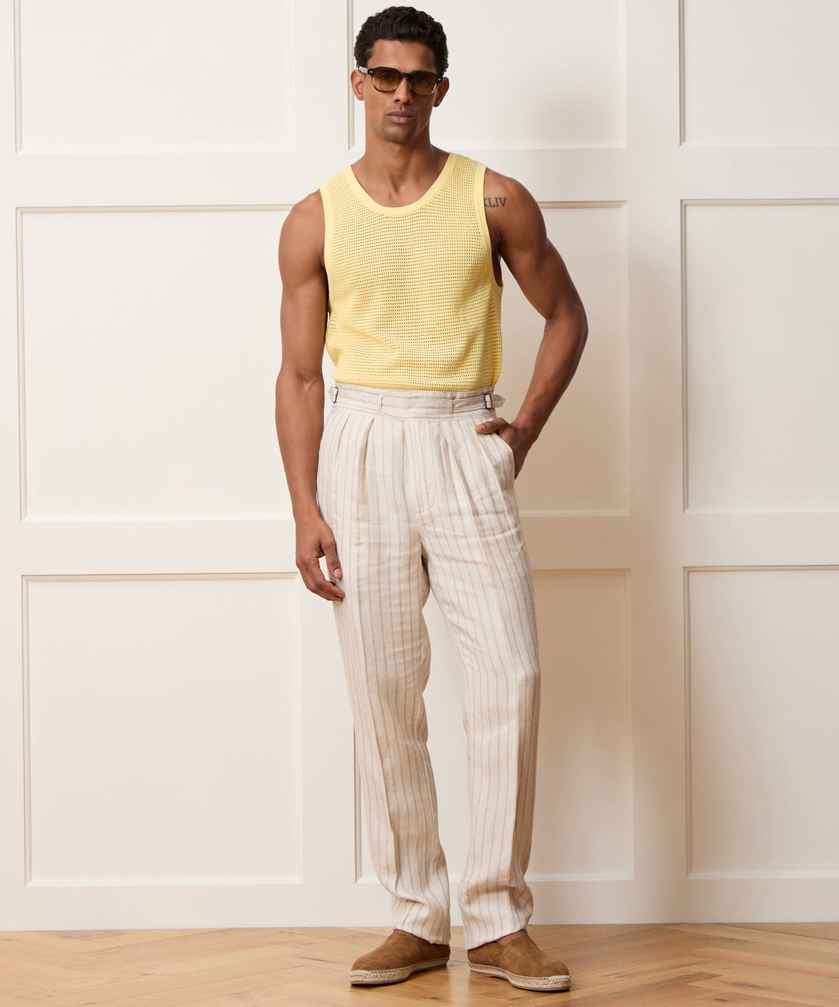 Todd Snyder Luxe Mesh Tank - Sun Soaked