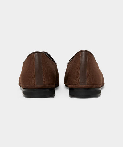 Todd Snyder Rubinacci Marphy Woven Linen Tassel Loafer - Tobacco