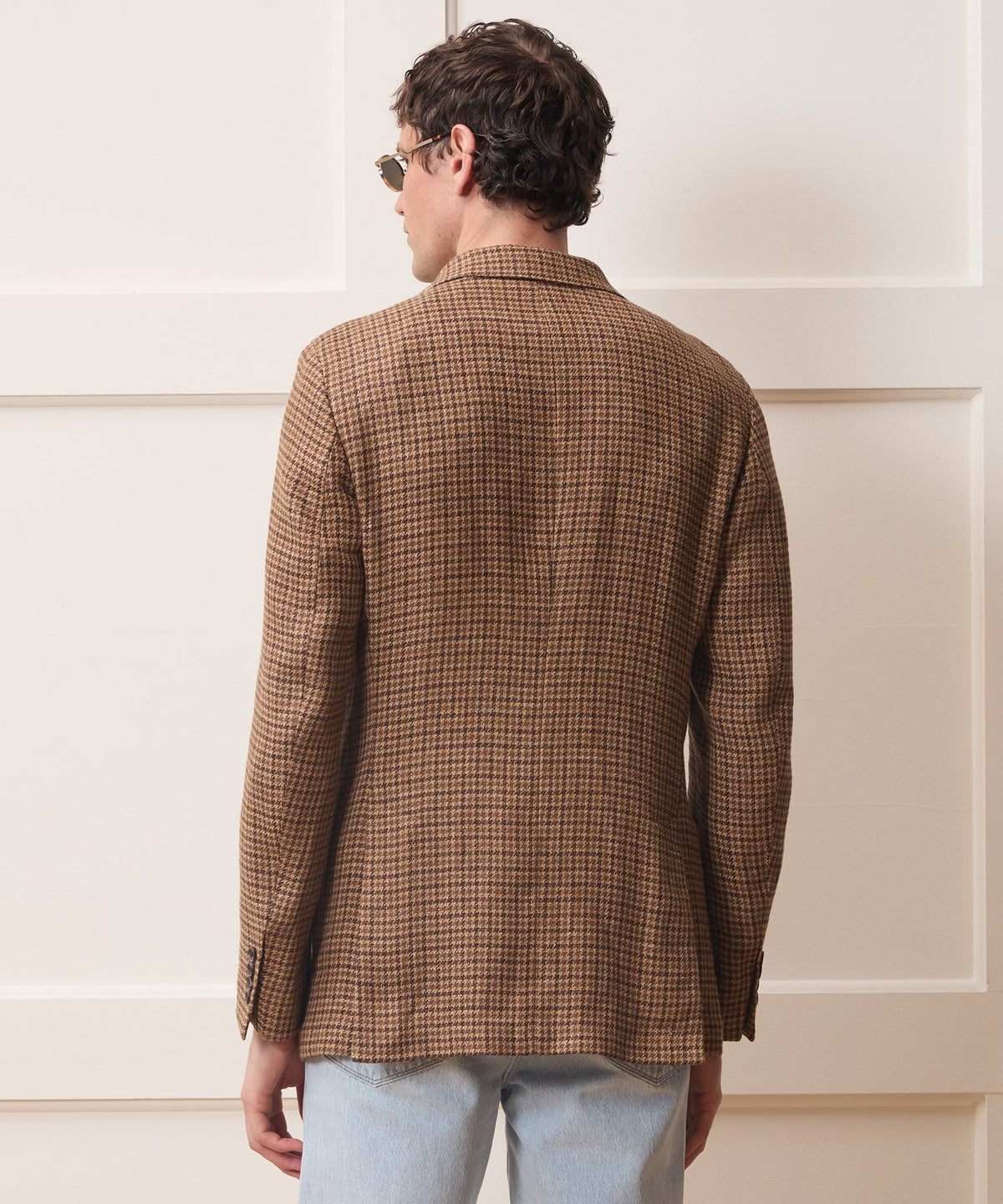 Todd Snyder Italian Linen Houndstooth Sport Coat - Brown