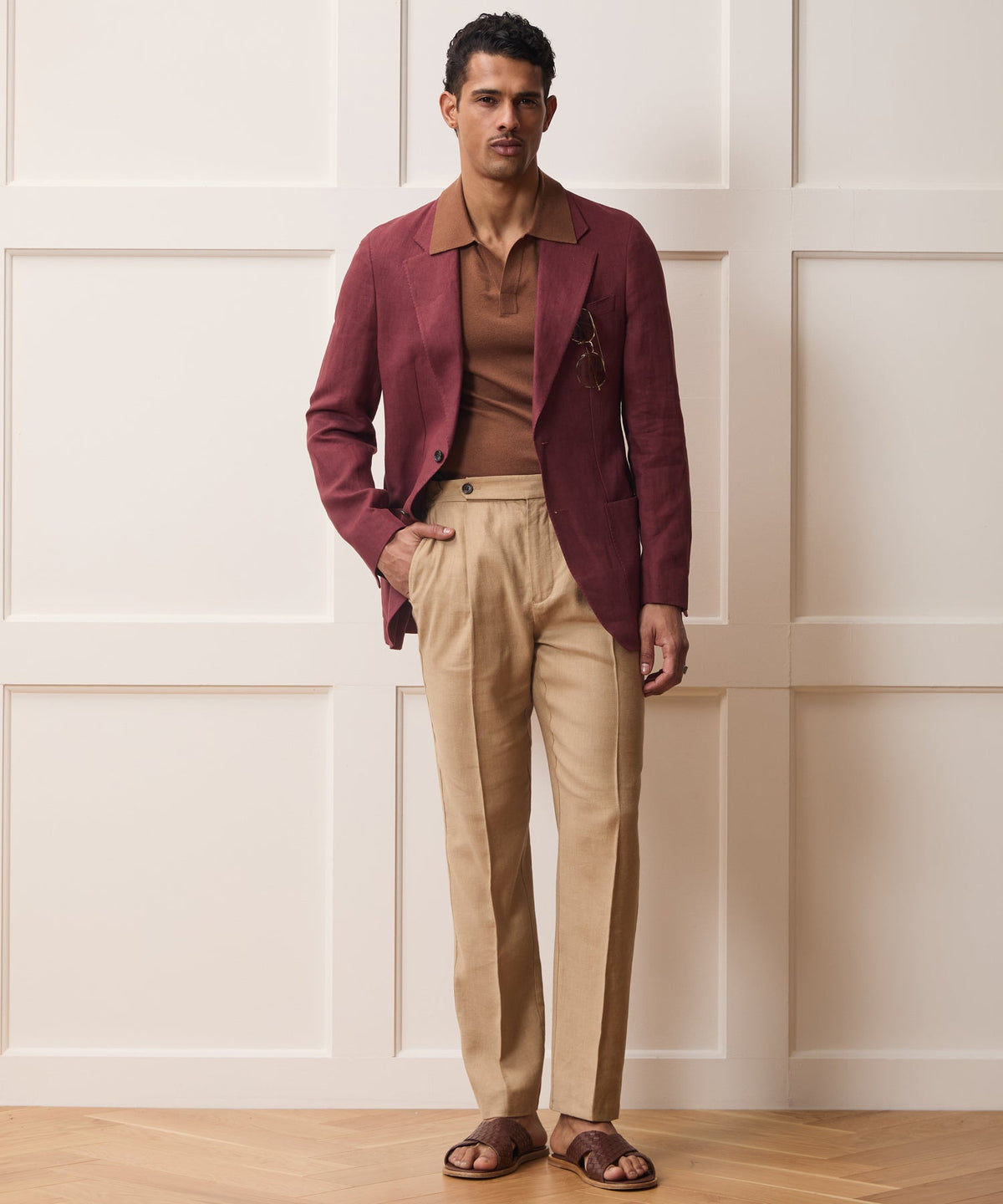 Todd Snyder Italian Linen Sport Coat - Wine