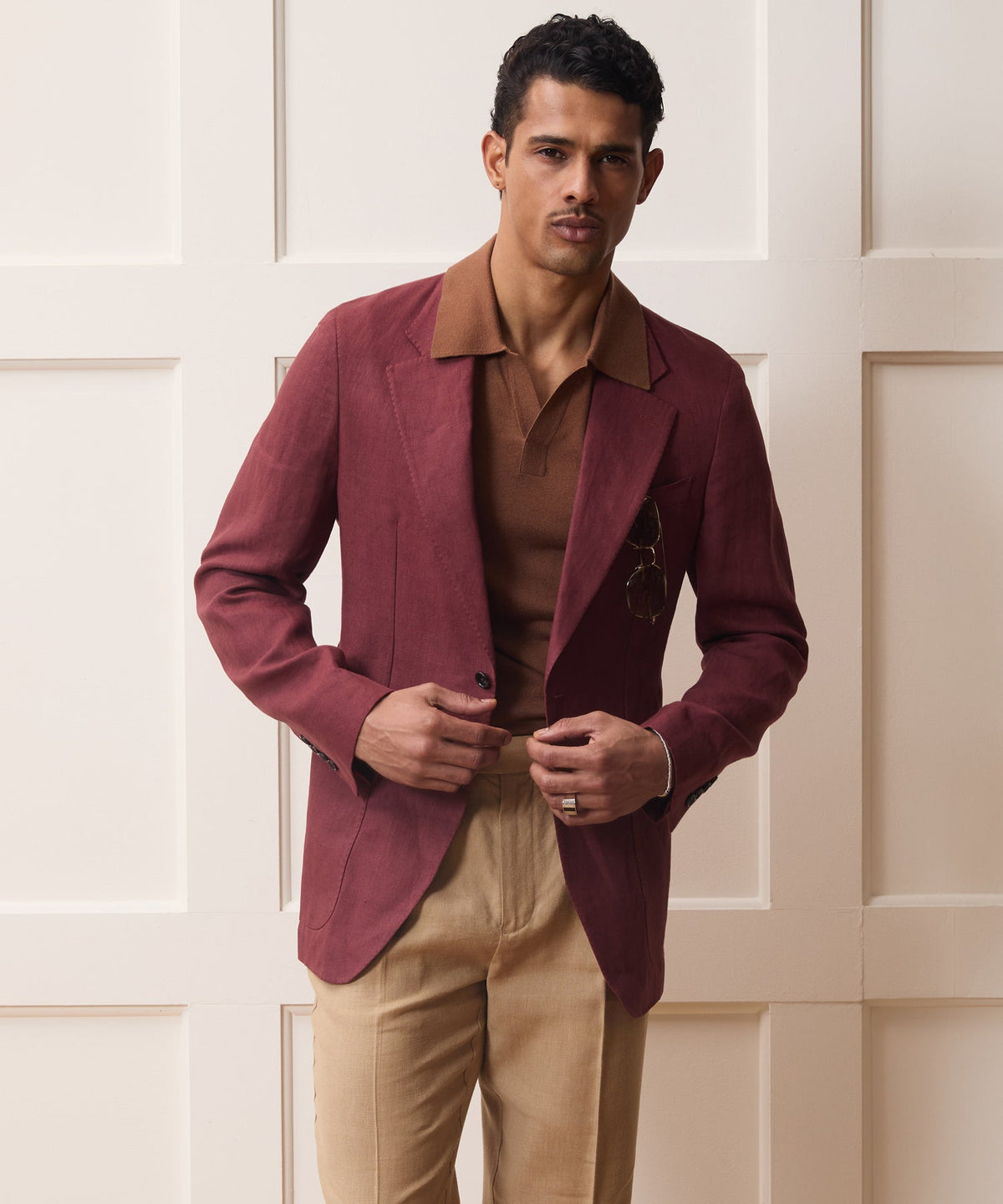 Todd Snyder Italian Linen Sport Coat - Wine
