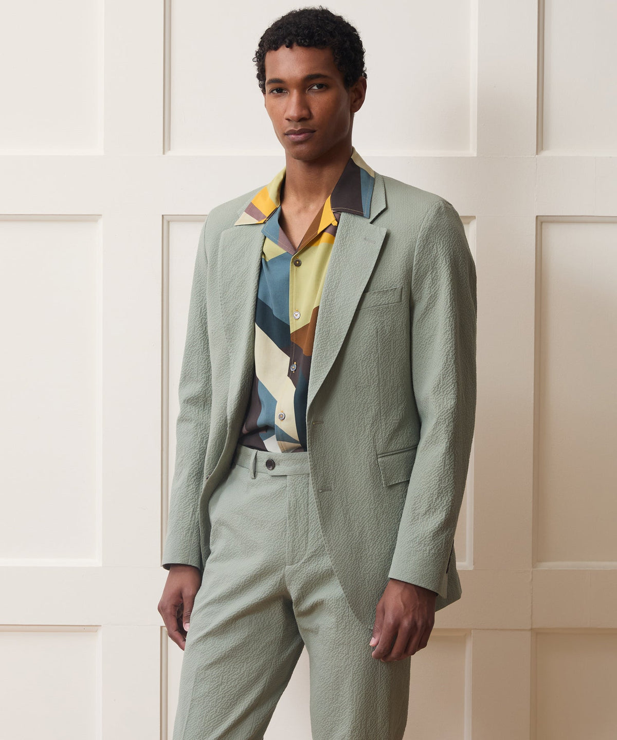 Todd Snyder Italian Seersucker Sutton Jacket - Seafoam