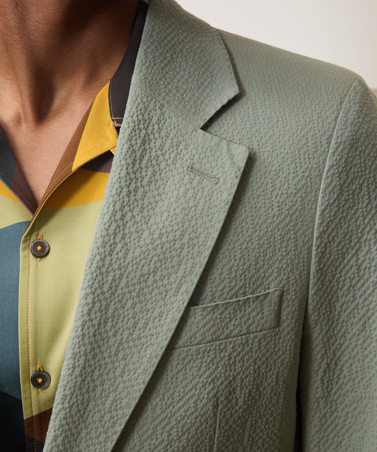 Todd Snyder Italian Seersucker Sutton Jacket - Seafoam