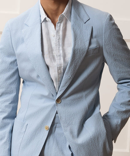 Todd Snyder Italian Seersucker Madison Jacket - Light Blue