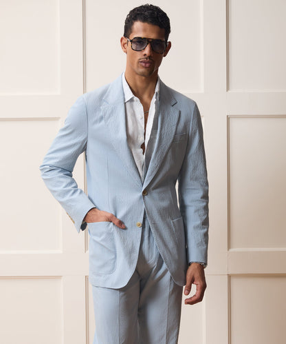 Todd Snyder Italian Seersucker Madison Jacket - Light Blue