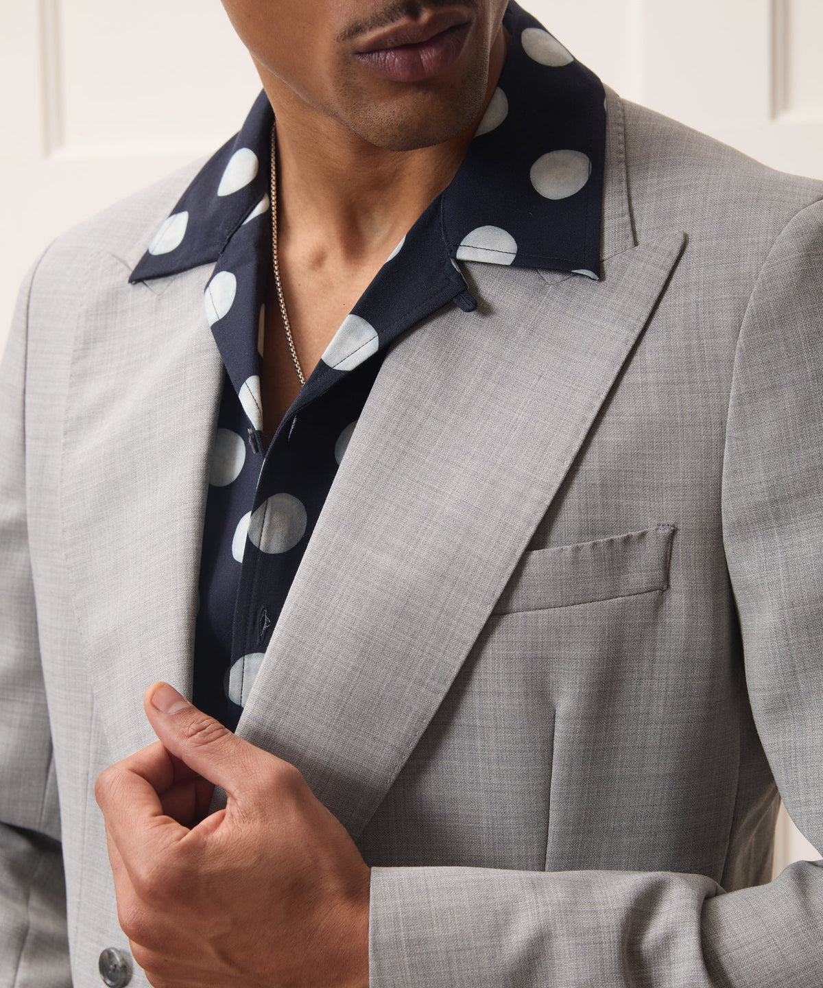Todd Snyder Italian Wool Double-Breasted Hollywood Jacket - Light Grey