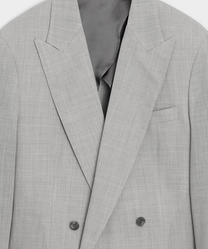 Todd Snyder Italian Wool Double-Breasted Hollywood Jacket - Light Grey