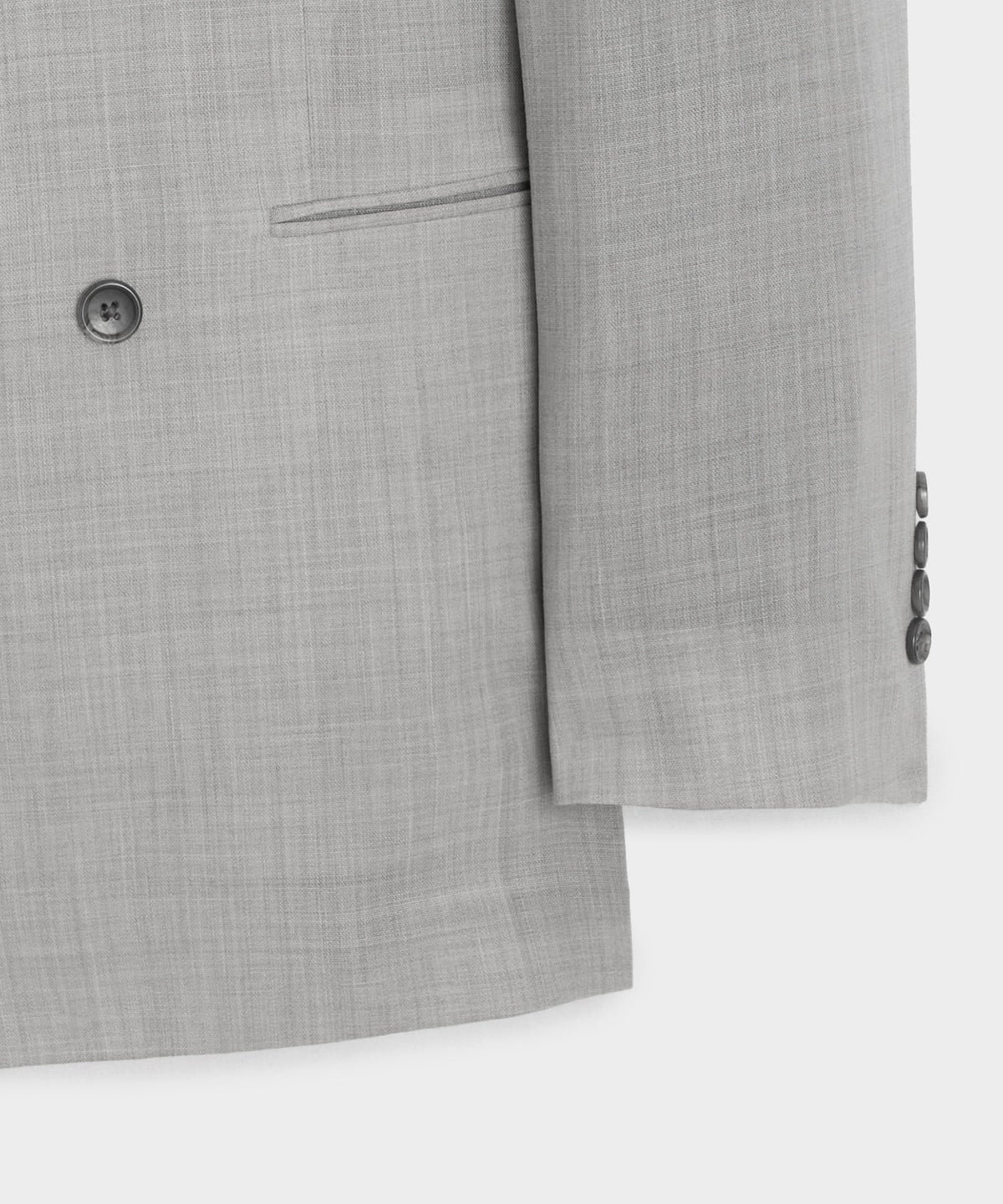 Todd Snyder Italian Wool Double-Breasted Hollywood Jacket - Light Grey