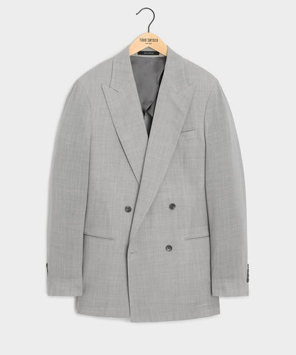 Todd Snyder Italian Wool Double-Breasted Hollywood Jacket - Light Grey