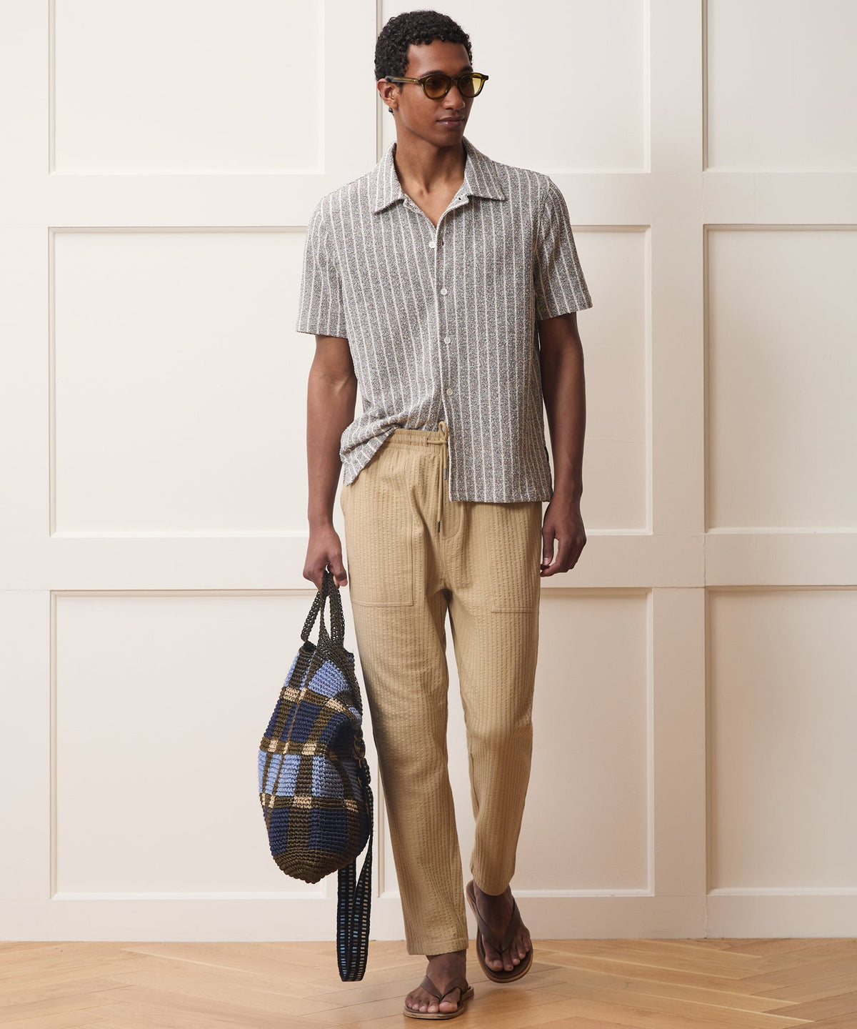 Todd Snyder Knit Seersucker Pant - Beach Walk
