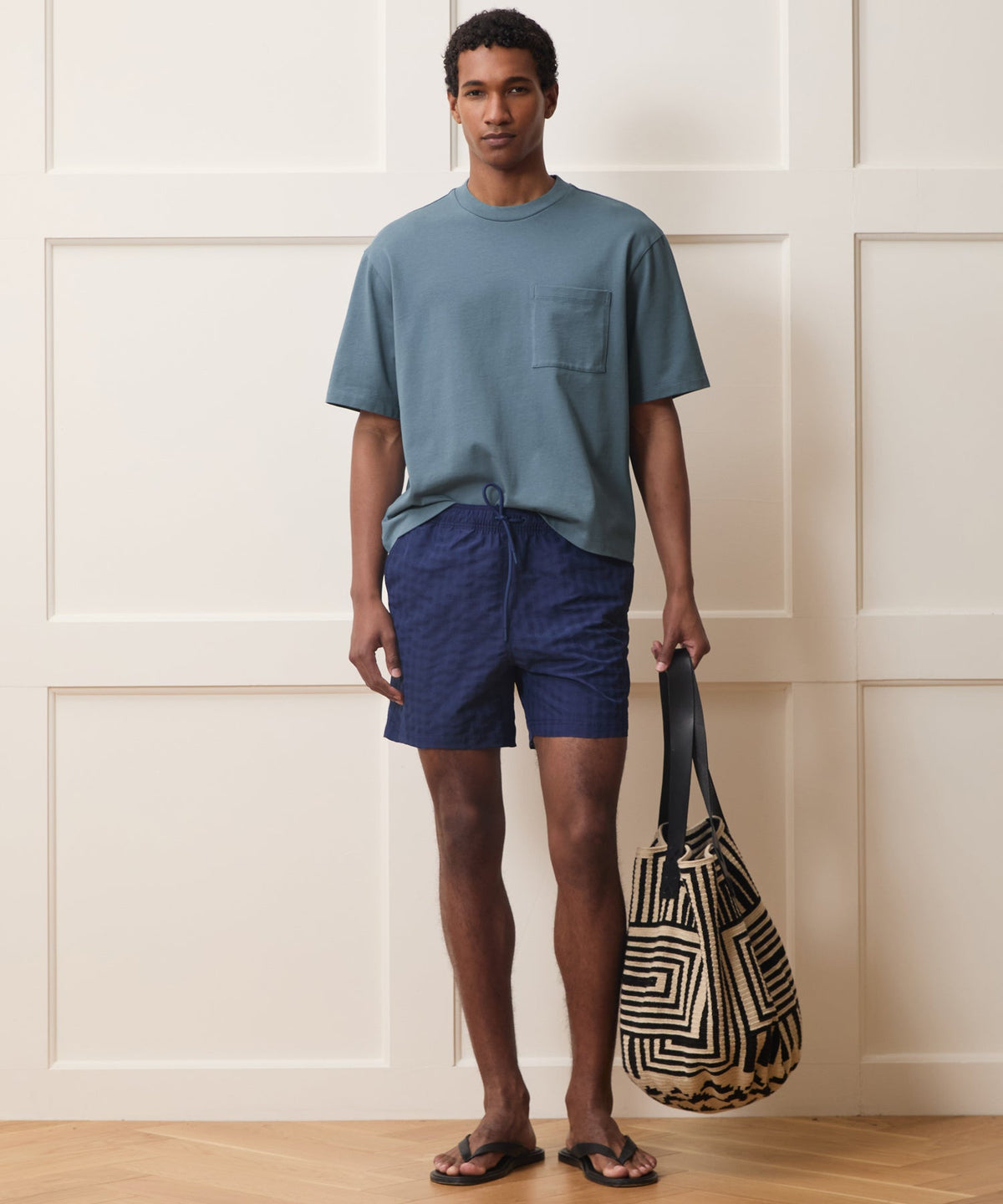 Todd Snyder Boxy Jersey Tee - Blue Ridge