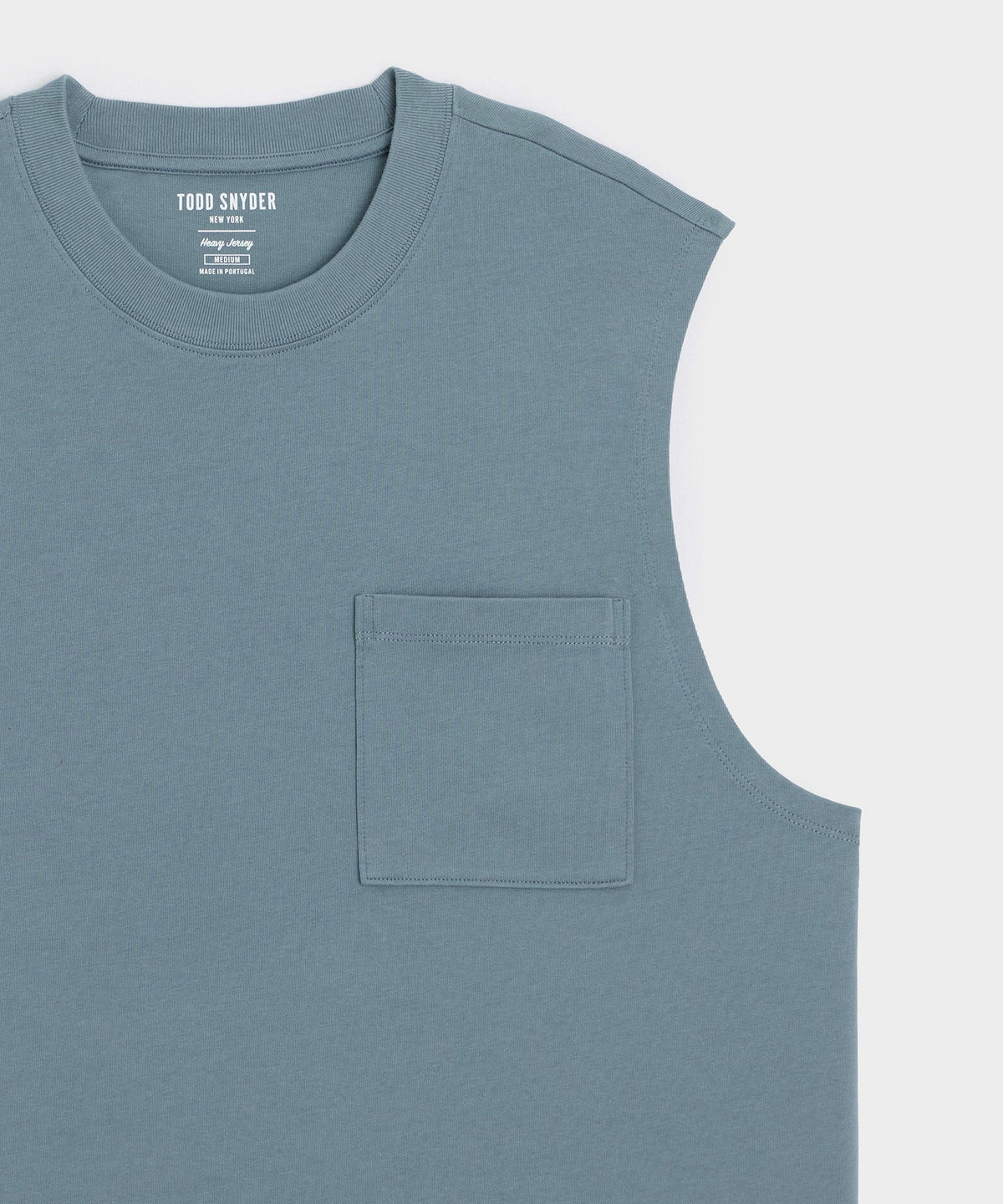 Todd Snyder Boxy Jersey Muscle Tank - Blue Ridge