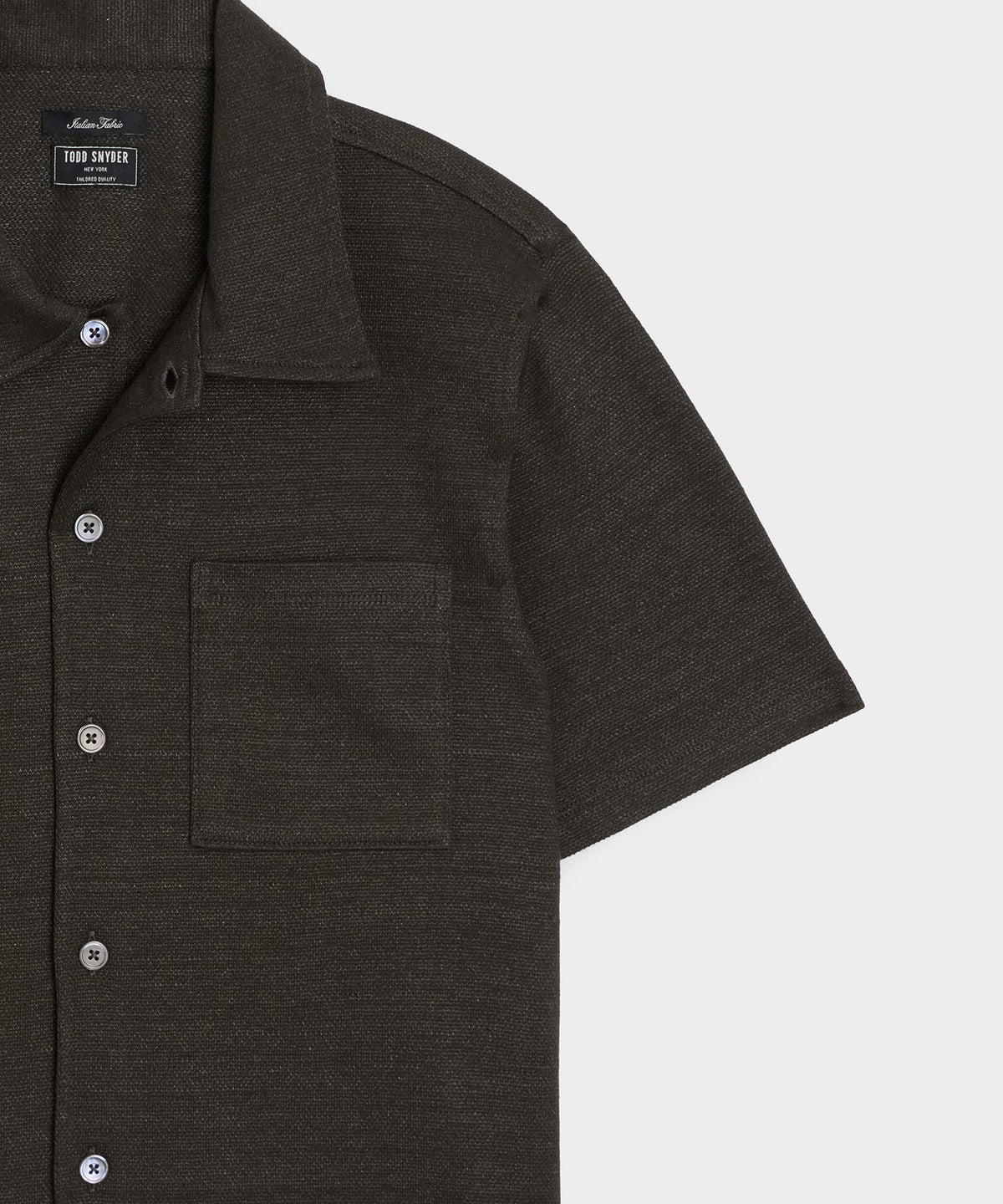 Todd Snyder Italian Linen-Cotton Knit Shirt - Espresso Bean