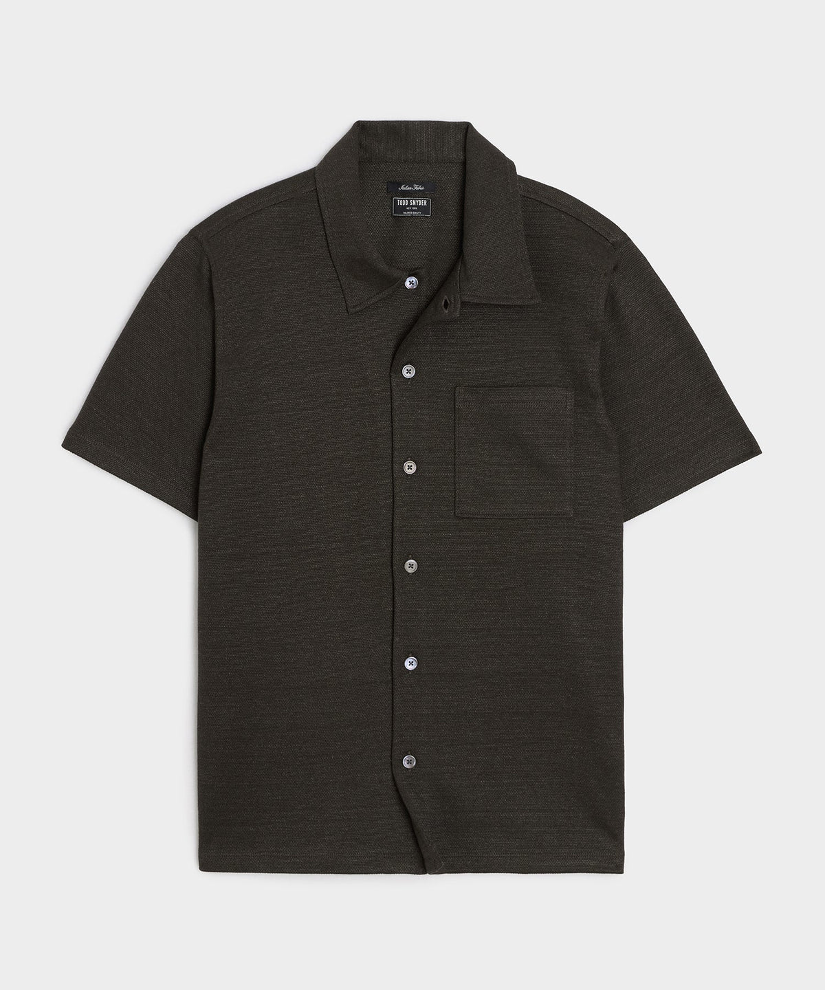Todd Snyder Italian Linen-Cotton Knit Shirt - Espresso Bean