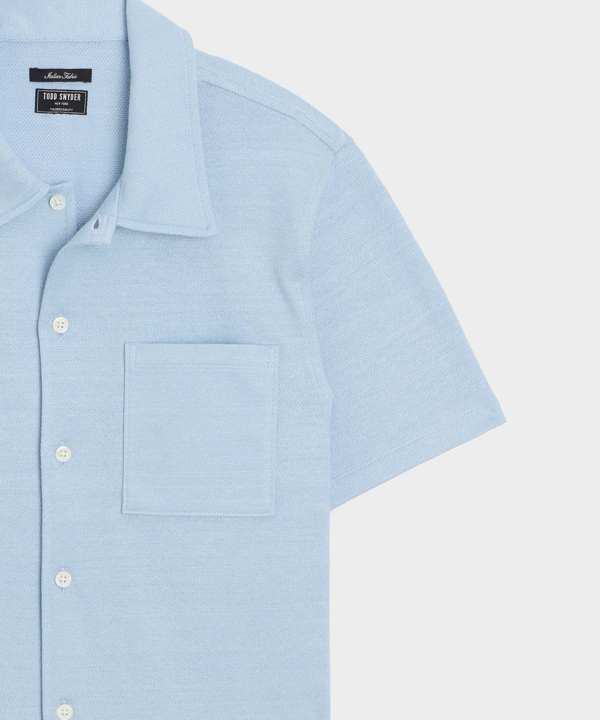 Todd Snyder Italian Linen-Cotton Knit Shirt - Morning Tide