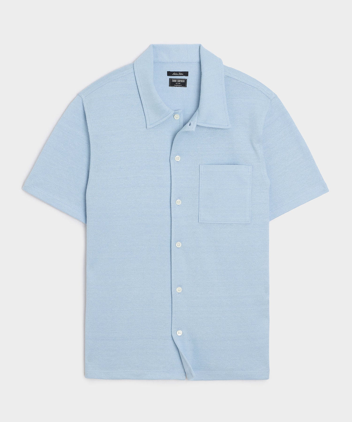 Todd Snyder Italian Linen-Cotton Knit Shirt - Morning Tide