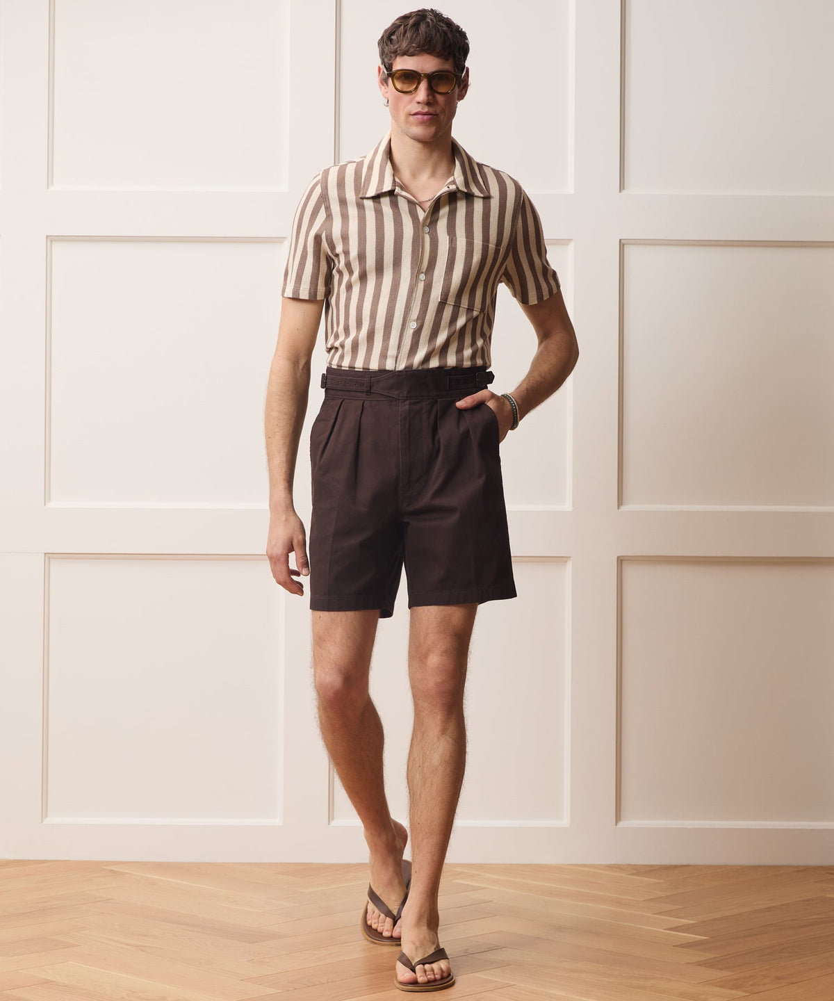 Todd Snyder Linen-Cotton Knit Shirt - Tan