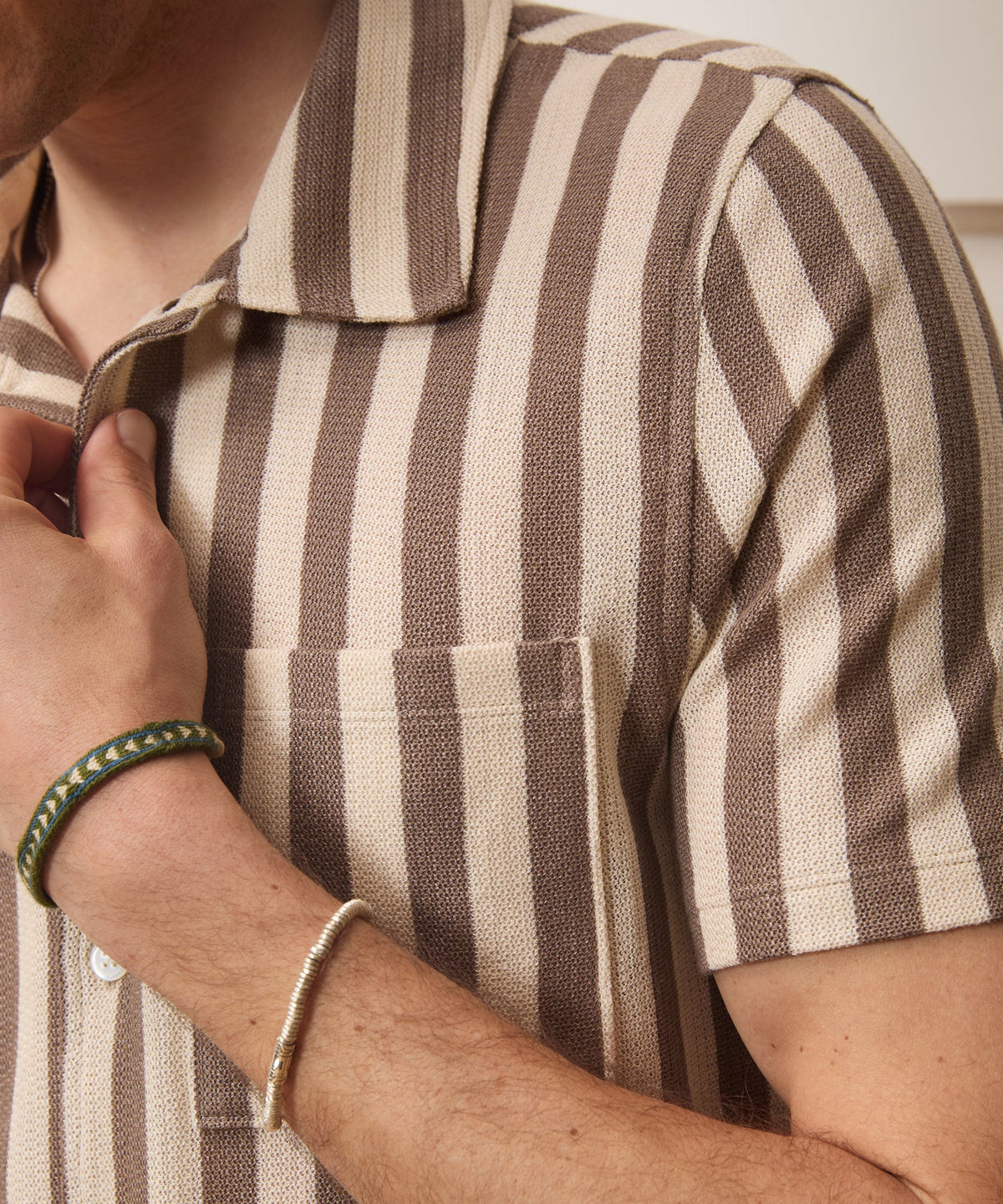 Todd Snyder Linen-Cotton Knit Shirt - Tan