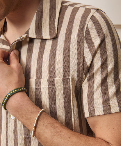Todd Snyder Linen-Cotton Knit Shirt - Tan