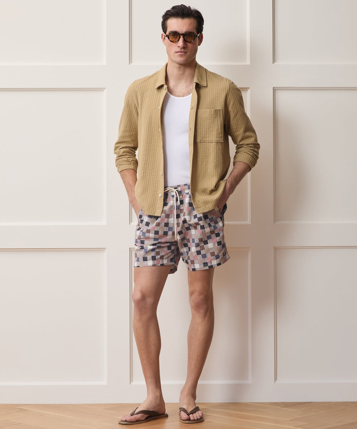 Todd Snyder Knit Seersucker Shirt - Beach Walk