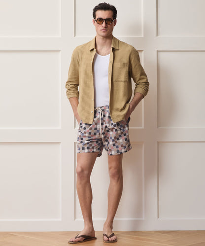 Todd Snyder Knit Seersucker Shirt - Beach Walk