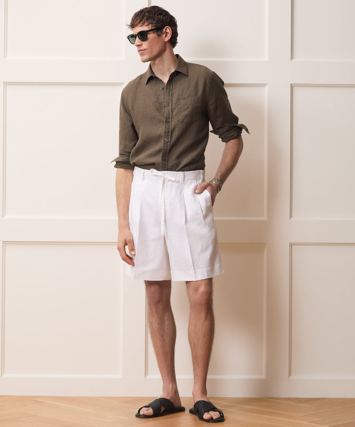 Todd Snyder 8" Mylos Short - White