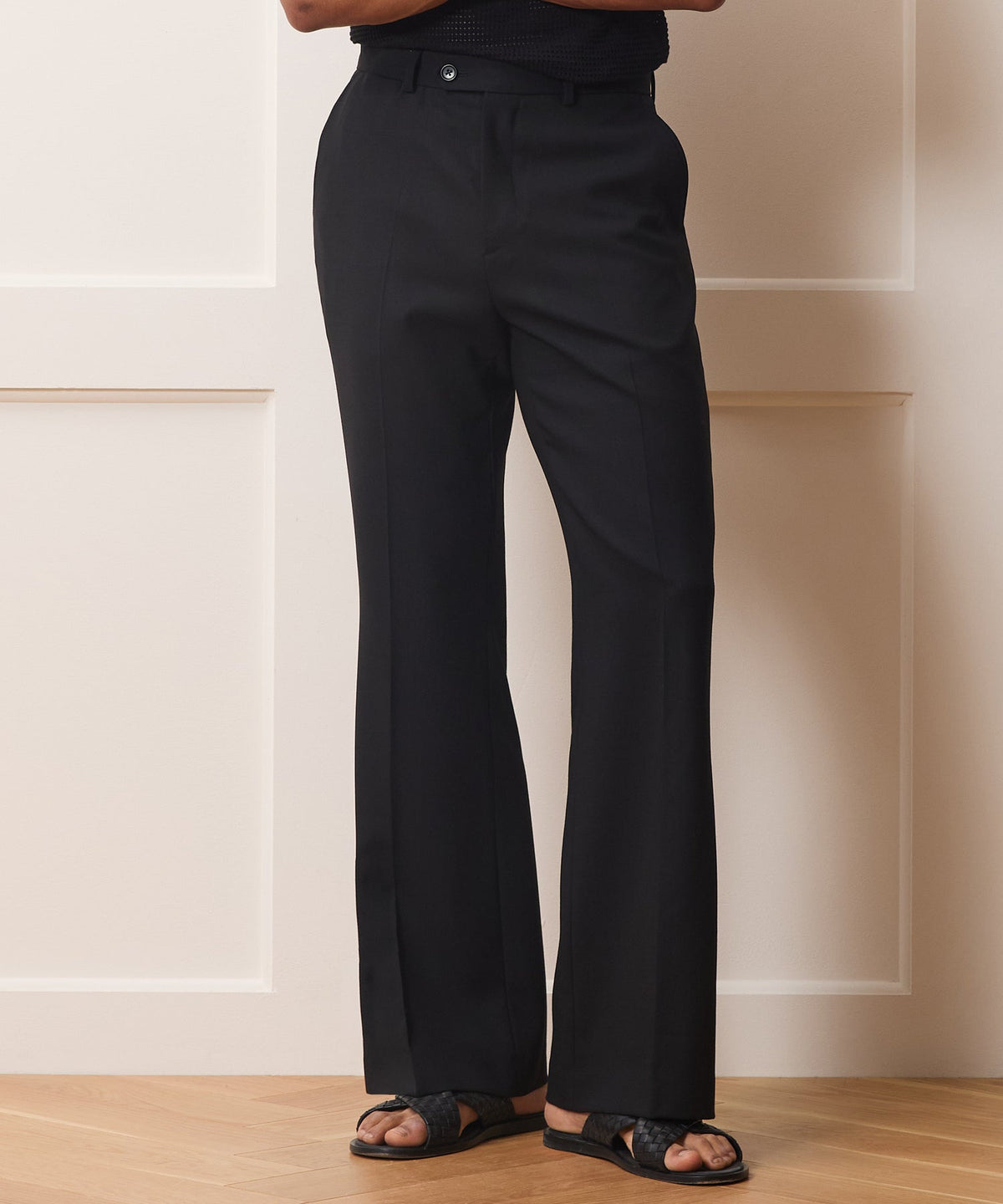 Todd Snyder Italian Wool Flare Trouser - Black