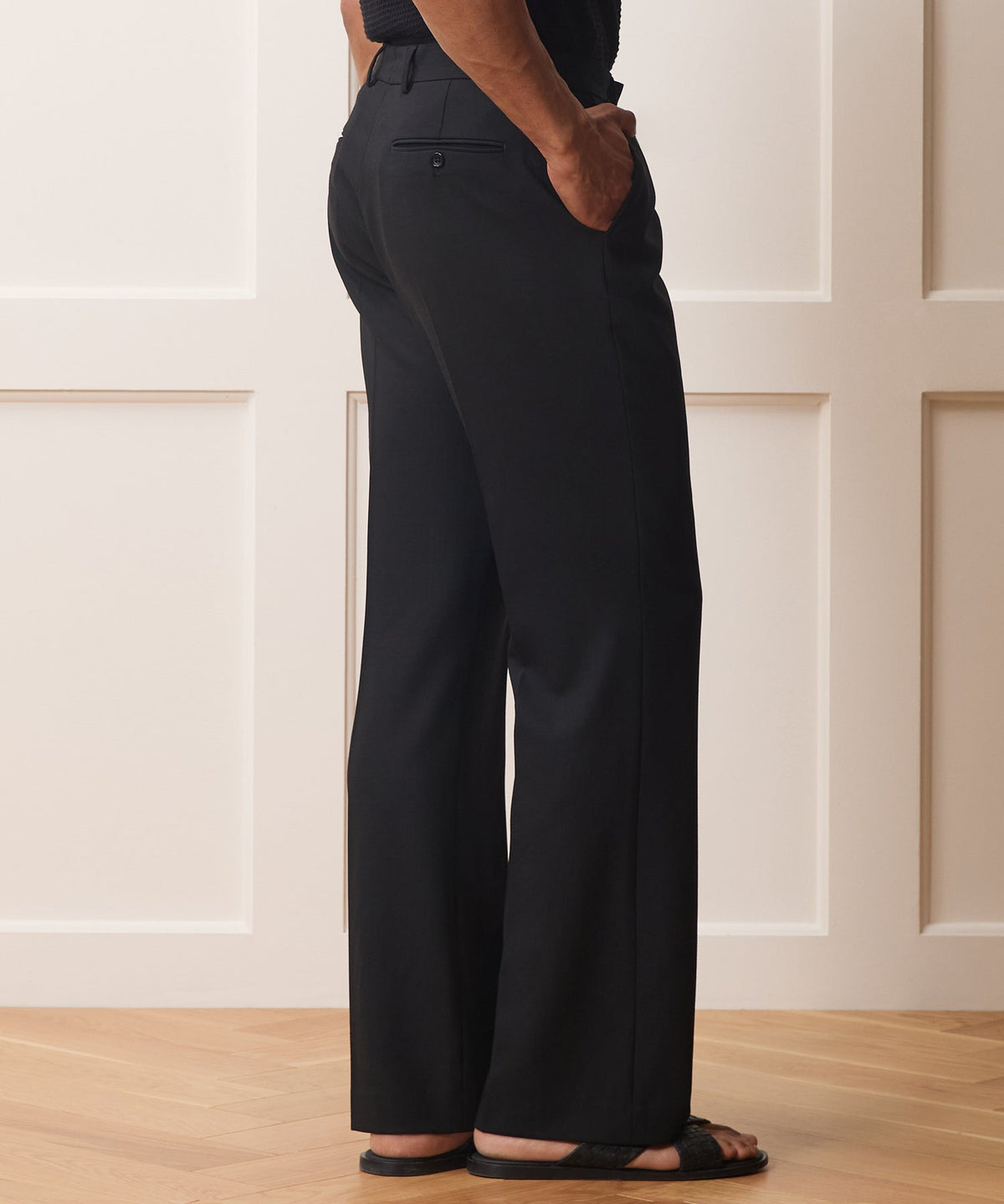 Todd Snyder Italian Wool Flare Trouser - Black
