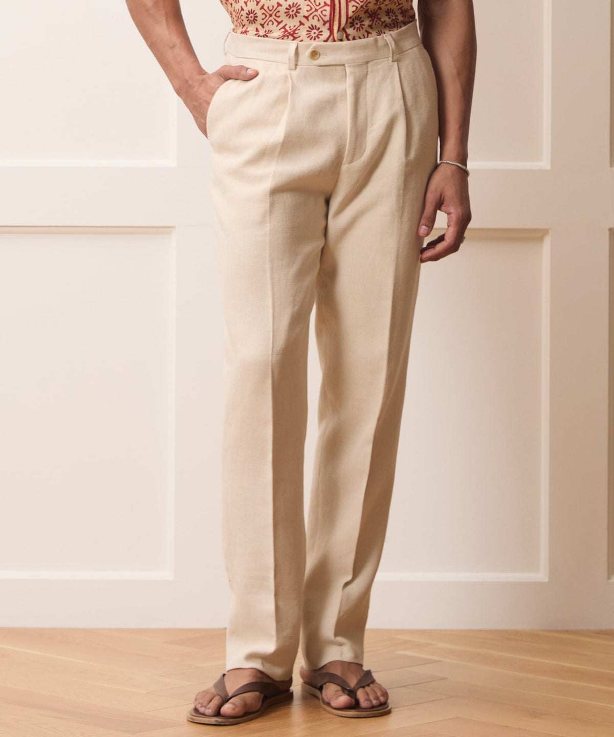 Todd Snyder Italian Linen-Cotton Madison Trouser - Birch