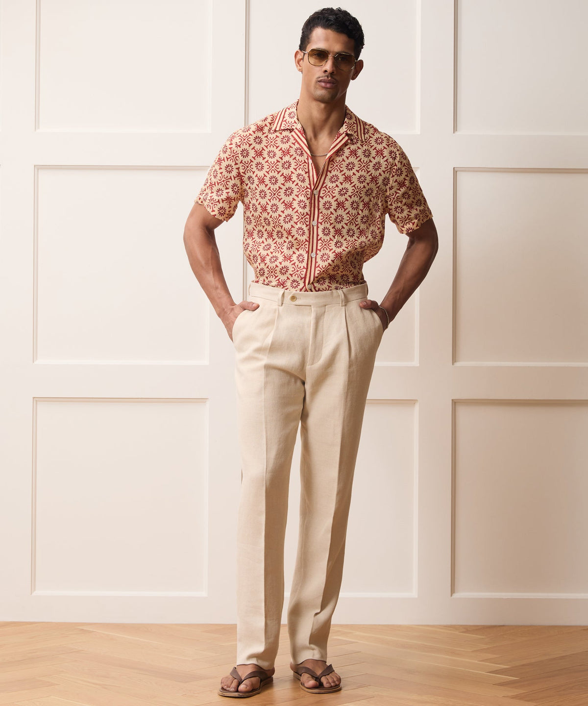 Todd Snyder Italian Linen-Cotton Madison Trouser - Birch