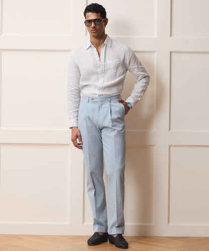 Todd Snyder Italian Seersucker Madison Trouser - Light Blue