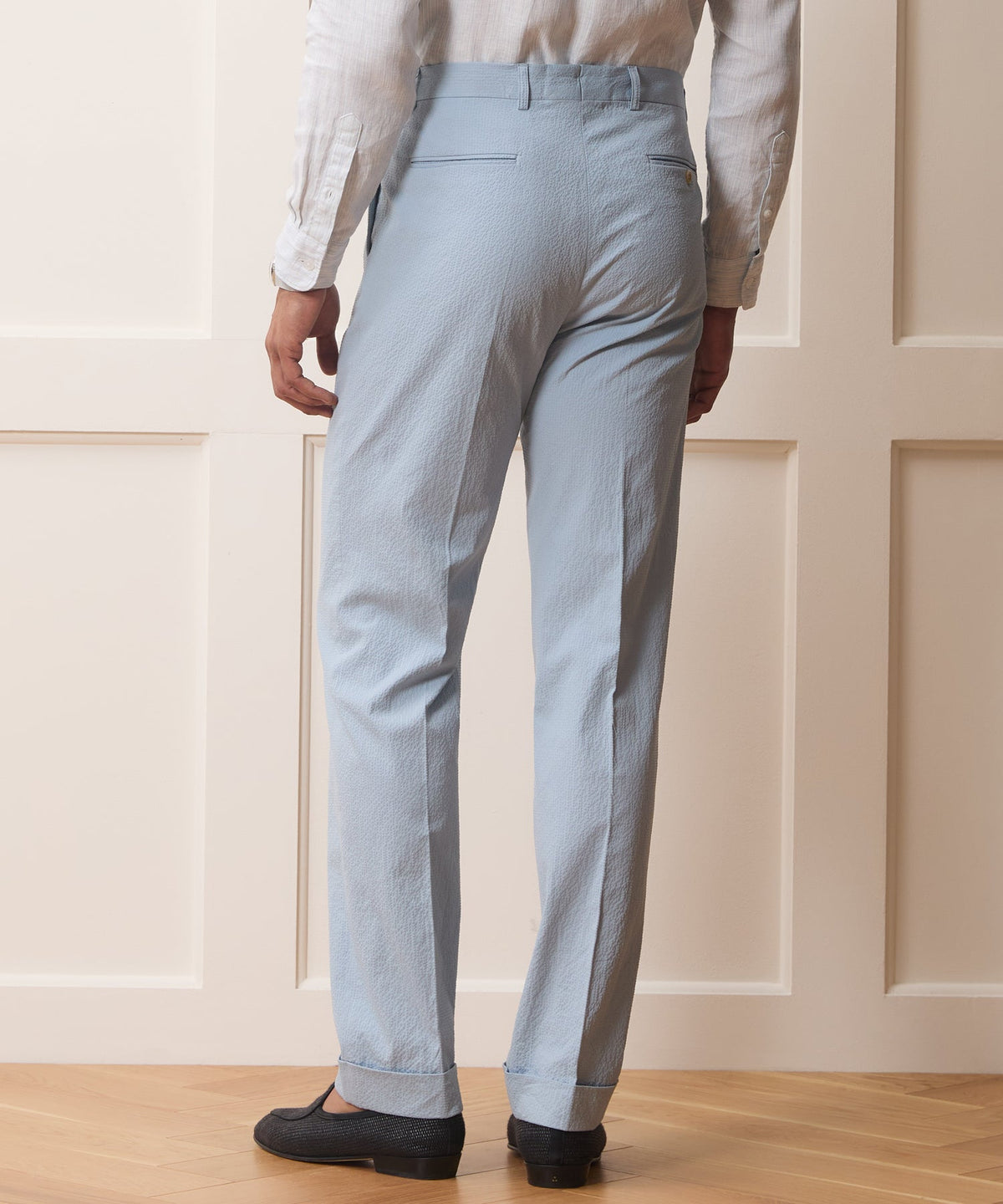 Todd Snyder Italian Seersucker Madison Trouser - Light Blue